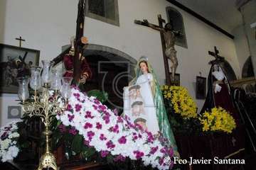 Los 8 pasos de la procesión del Viernes Santo, a punto en la Basílica de Telde (Foto TA)